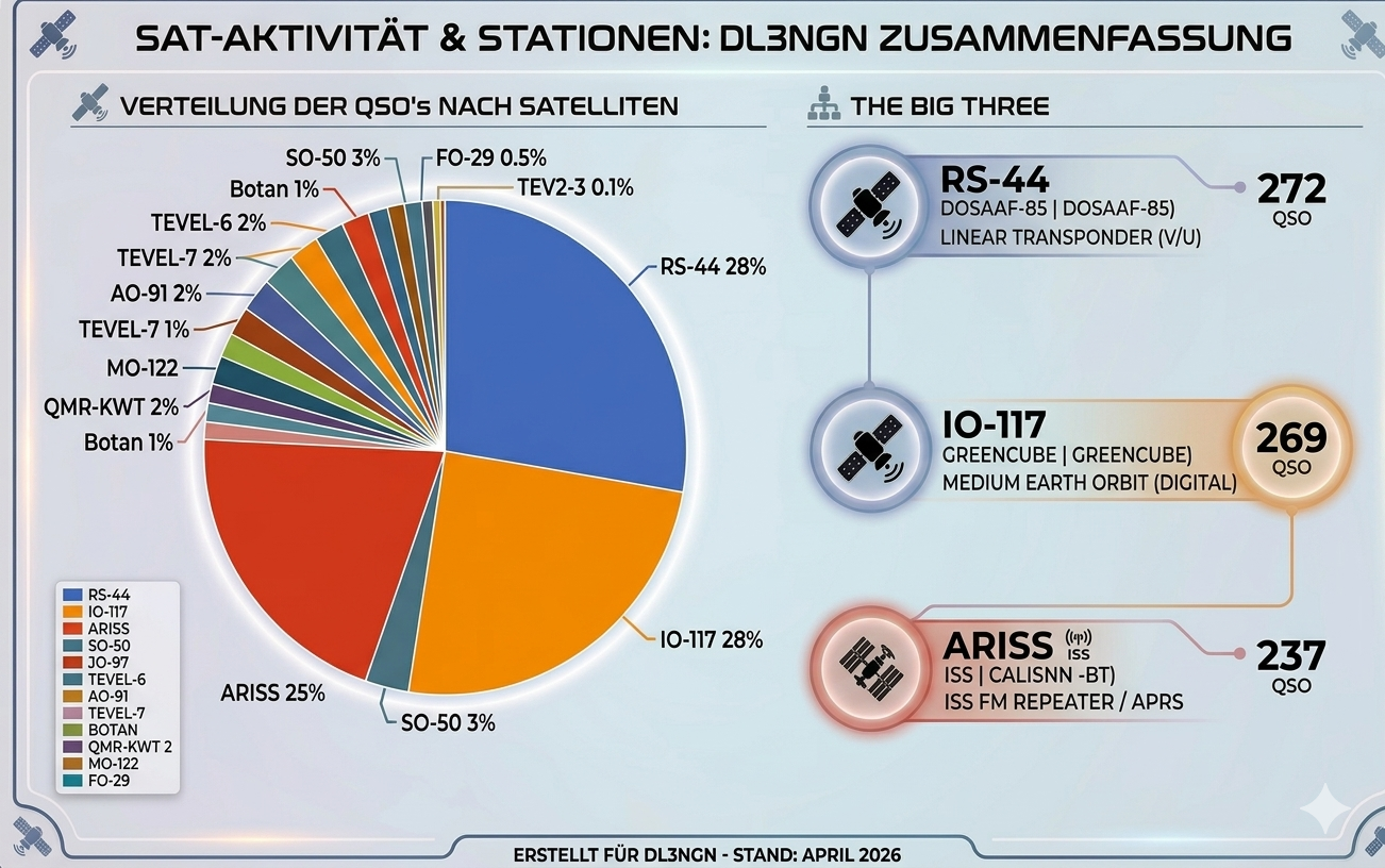 Darstellung der bisher gearbeiteten Sats nach häufigkeit.